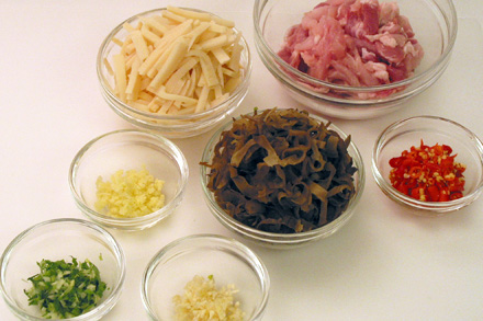 YuXiang Stir-fry Pork Ingredients