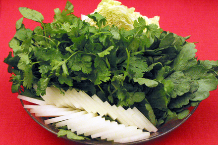 Vegetables Platter for Hot Pot