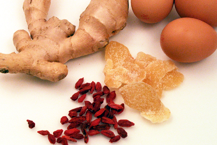 Ginger, Goji Berries and Egg