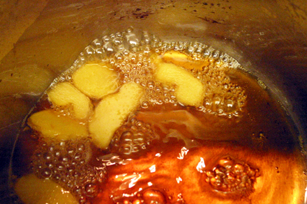 Making Ginger Syrup